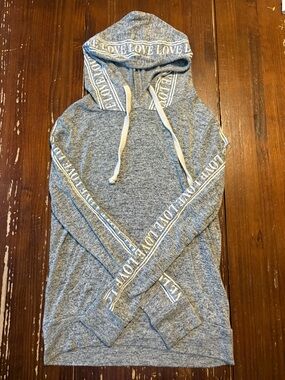 Purple Snow Light Gray Knit Hoodie